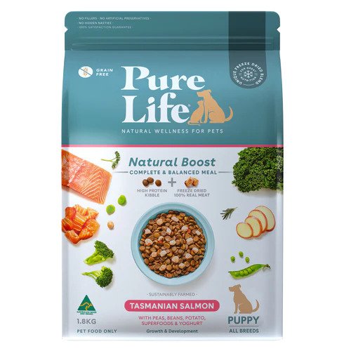 PURE LIFE NATURAL BOOST DRY PUPPY FOOD SALMON 1.8KG