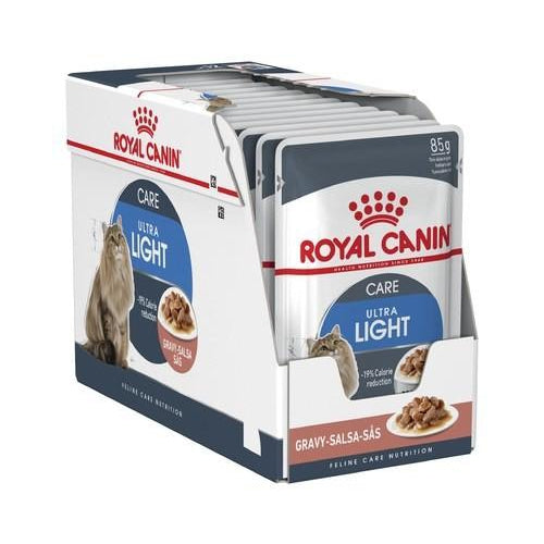 ROYAL CANIN ULTRA LIGHT CARE GRAVY ADULT CAT WET FOOD 12X85G