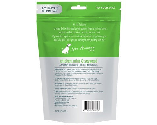 BELL AND BONE CHICKEN WITH MINT AND SEAWEED DENTAL STICK SMALL 126G