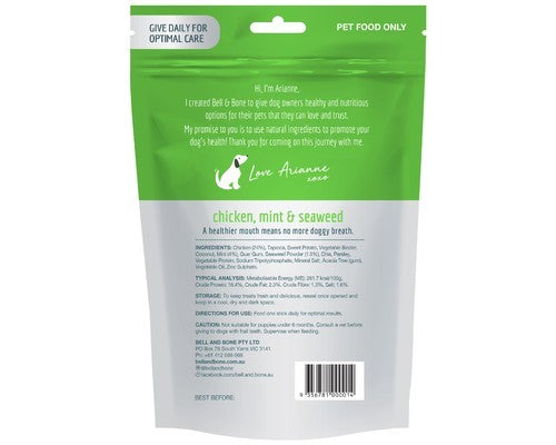 BELL AND BONE CHICKEN WITH MINT AND SEAWEED DENTAL STICK MEDIUM182G