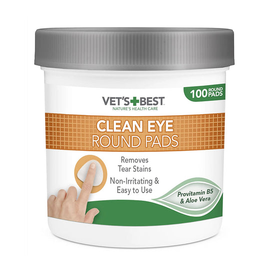 Vet's Best Clean Eye Round Pads 100 wipes