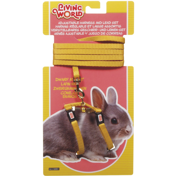 LIVING WORLD Dwarf Rabbit Harness/Lead Set Yellow