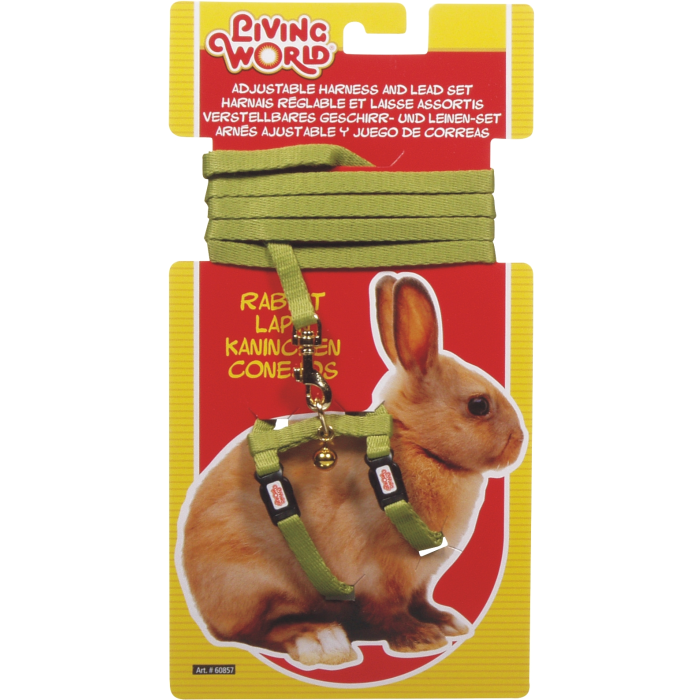 LIVING WORLD Rabbit Harness/Lead Set Green