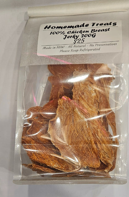 HOME MADE 100% CHICKEN BREAST JERKY 200G