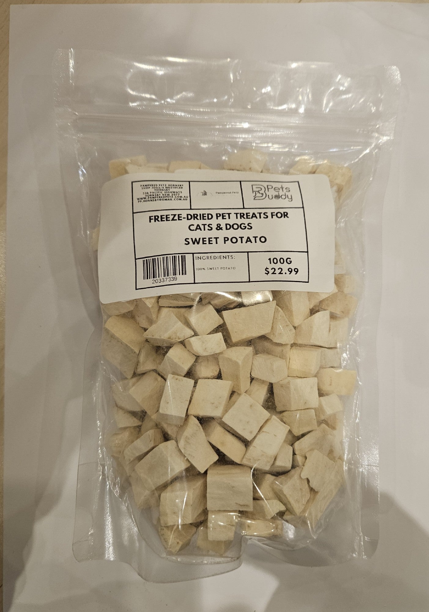 PETSBUDDY Freeze Dried Treats Sweet Potato 100g