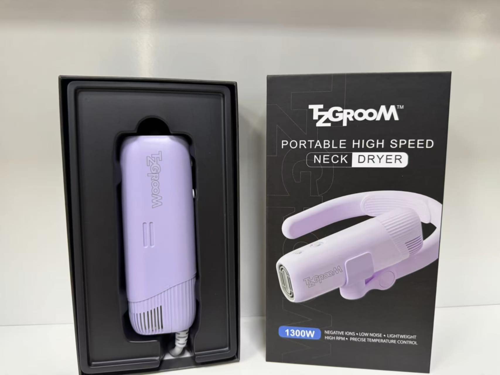 EZ Groom Portable High Speed Neck Dryer Purple (1300W)