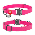 WAUDOG Waterproof Collar With QR Tag 25mm 34-49cm Pink