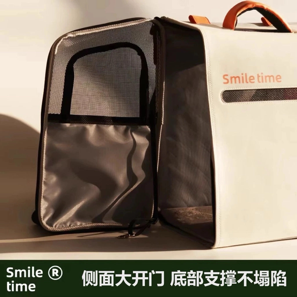 SMILE TIME CARRIER BACKPACK WHITE DOVE 42CMX38CMX27CM