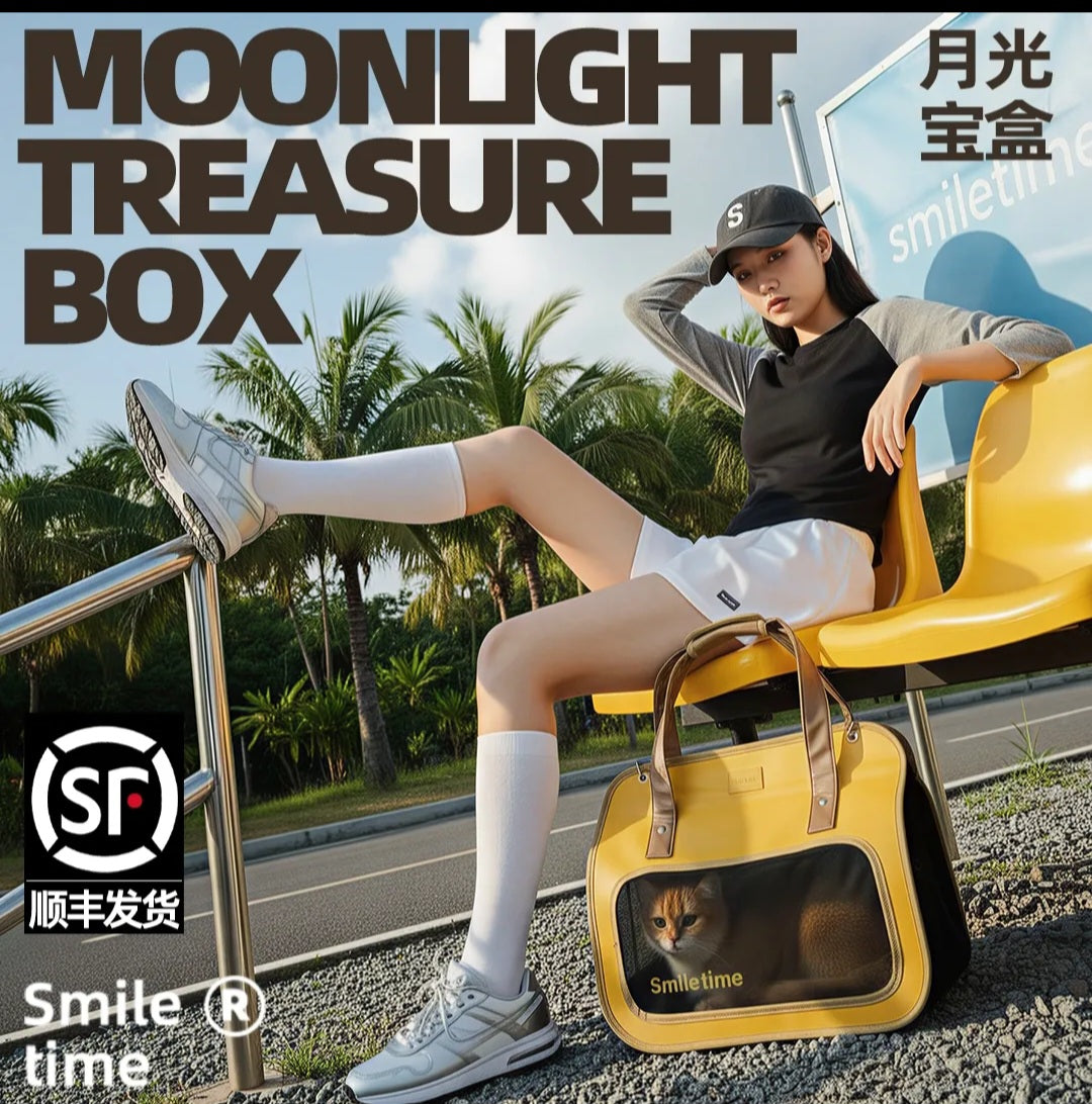 SMILE TIME PET CARRIER MOON BOX OF TREASURES L48CMXD25CMXH32CM