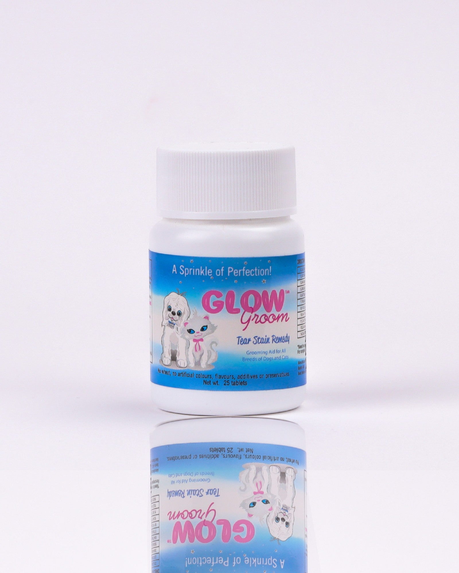 Glow Groom Tear Stain Remedy Tablets (25 Tablets) | for Dogs/Cats