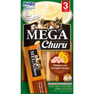 INABA Mega Churu for Dogs Chicken with Pumpkin Recipe 3 Tubes  