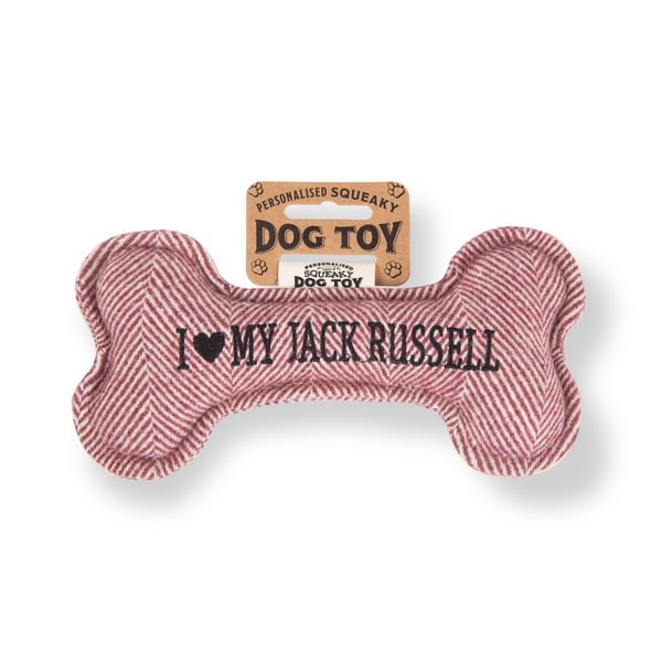HISTORY & HERALDRY CHEW TOY BONE I LOVE MY JACK RUSSELL - DOG TOY