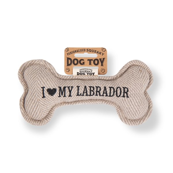HISTORY & HERALDRY CHEW TOY BONE I LOVE MY LABRADOR - DOG TOY