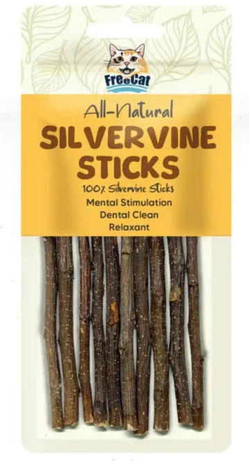 FREECAT ALL NATURAL SILVERVINE STICKS10PK