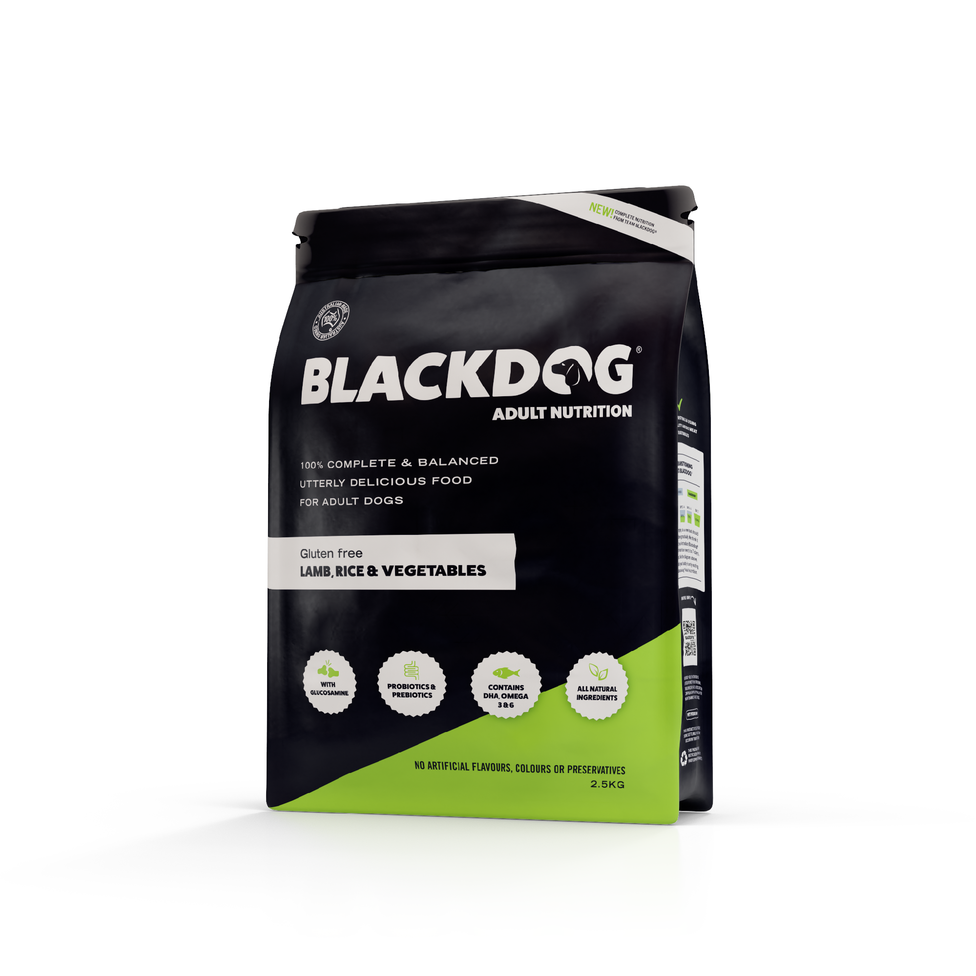 Blackdog Lamb Rice and Vegetables Adult Dry Dog Food 2.5kg