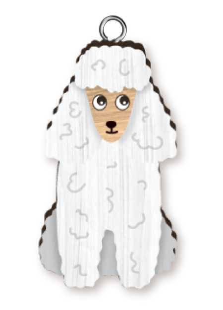LANDMARK POODLE HANDMADE KEY RING