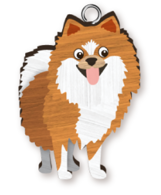 LANDMARK POMERANIAN HANDMADE KEY RING
