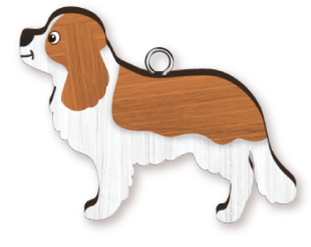 LANDMARK COCKER SPANIEL HANDMADE KEY RING