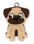 LANDMARK PUG HANDMADE KEY RING
