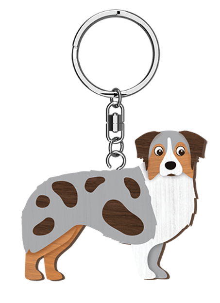 LANDMARK I LOVE MY AUSSIE SHEPHERD KEY RING