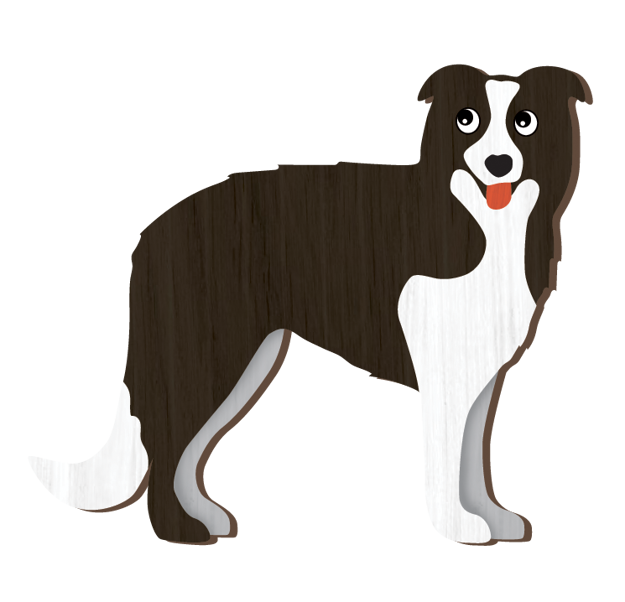 LANDMARK I LOVE MY BORDER COLLIE MAGNET