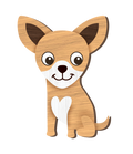 LANDMARK I LOVE MY CHIHUAHUA MAGNET