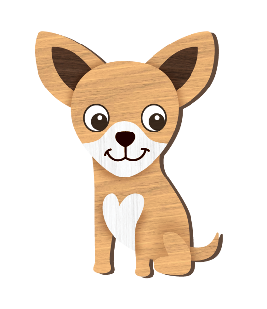 LANDMARK I LOVE MY CHIHUAHUA MAGNET