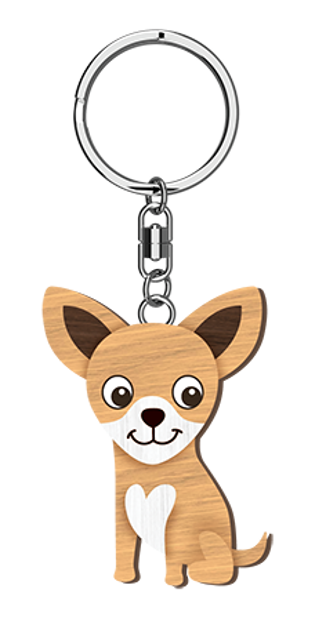 LANDMARK I LOVE MY CHIHUAHUA KEY RING