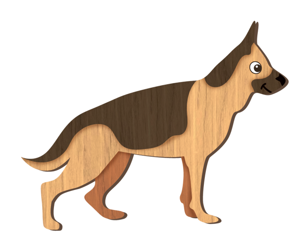 LANDMARK I LOVE MY GERMAN SHEPHERD MAGNET