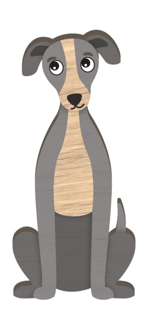 LANDMARK I LOVE MY GREYHOUND MAGNET