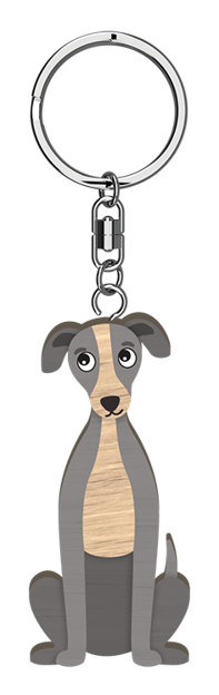 LANDMARK I LOVE MY GREYHOUND KEY RING