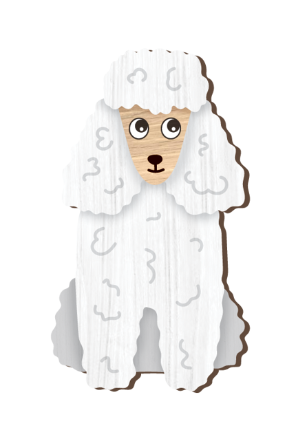 LANDMARK I LOVE MY POODLE MAGNET