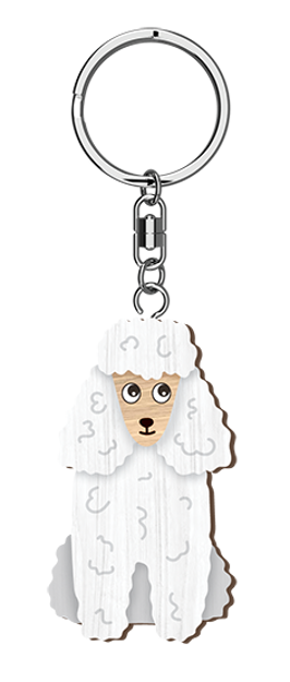 LANDMARK I LOVE MY POODLE KEY RING