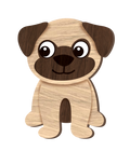 LANDMARK I LOVE MY PUG MAGNET