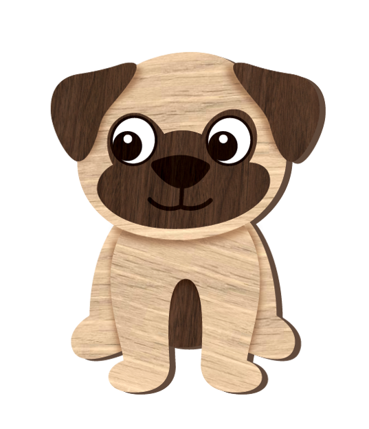 LANDMARK I LOVE MY PUG MAGNET