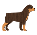 LANDMARK I LOVE MY ROTTWEILER MAGNET