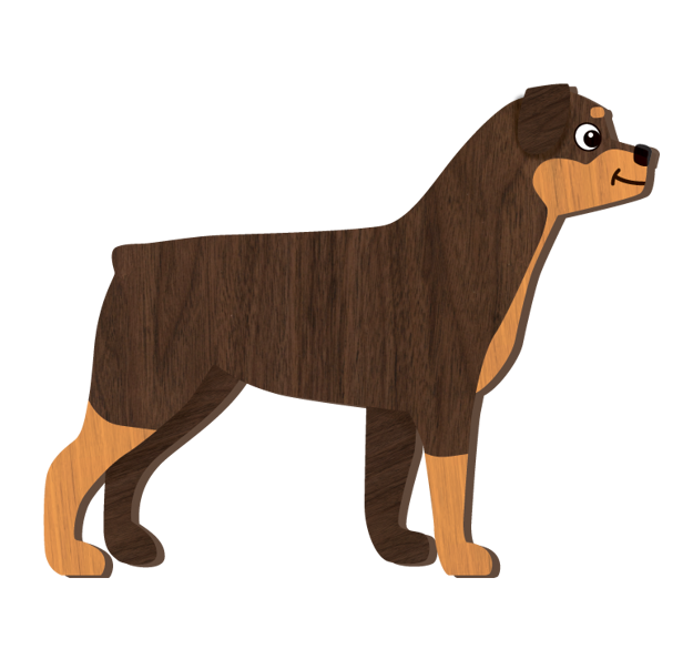 LANDMARK I LOVE MY ROTTWEILER MAGNET