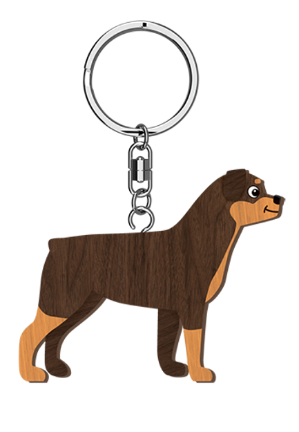 LANDMARK I LOVE MY ROTTWEILER KEY RING