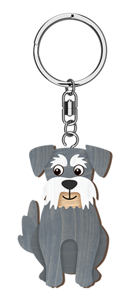 LANDMARK I LOVE MY SCHNAZER KEY RING