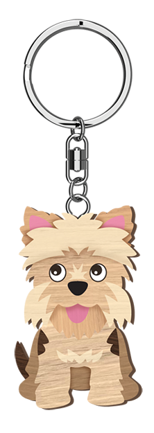 LANDMARK I LOVE MY TERRIER KEY RING