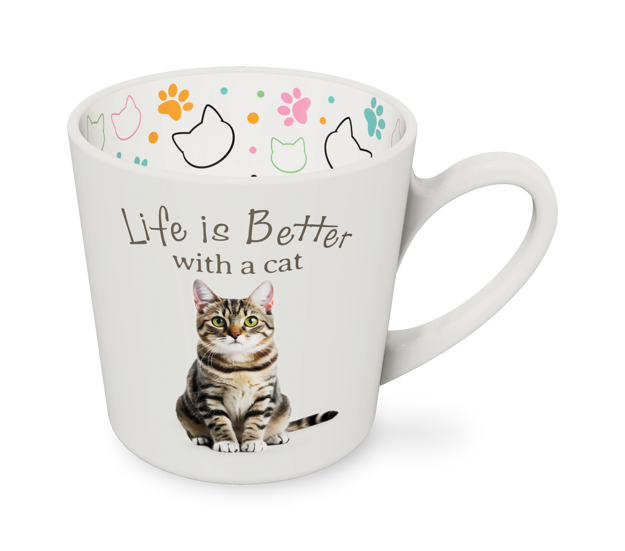 I LOVE MY TABBY CAT - BEAUTIFUL ON THE INSIDE MUG