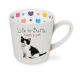I LOVE MY BLACK AND WHITE CAT - BEAUTIFUL ON THE INSIDE MUG