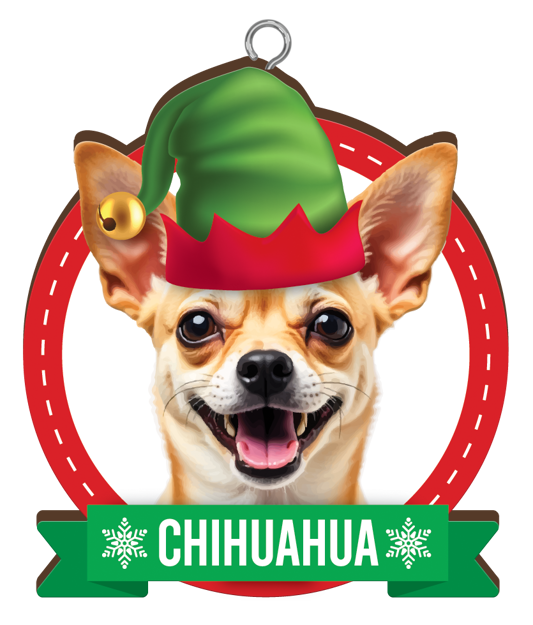 CHRISTMAS IS BETTER WITH A CHIHUAHUA CHRISTMAS ORNAMENTS