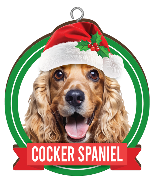 CHRISTMAS IS BETTER WITH A COCKER SPANIEL CHRISTMAS ORNAMENTS