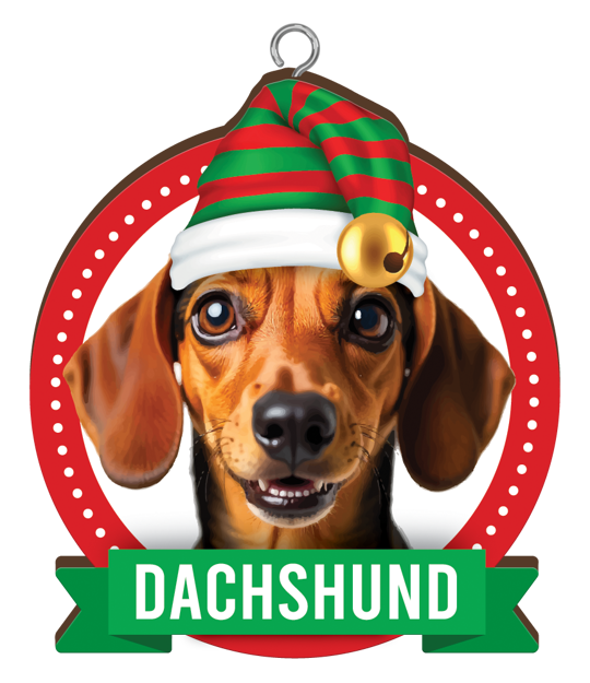 CHRISTMAS IS BETTER WITH A DACHSHUND CHRISTMAS ORNAMENTS