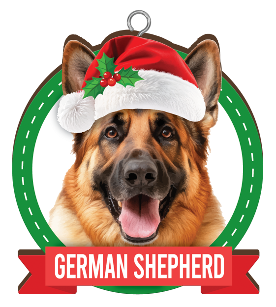 CHRISTMAS IS BETTER WITH A GERMAN SHEPHERD CHRISTMAS ORNAMENTS