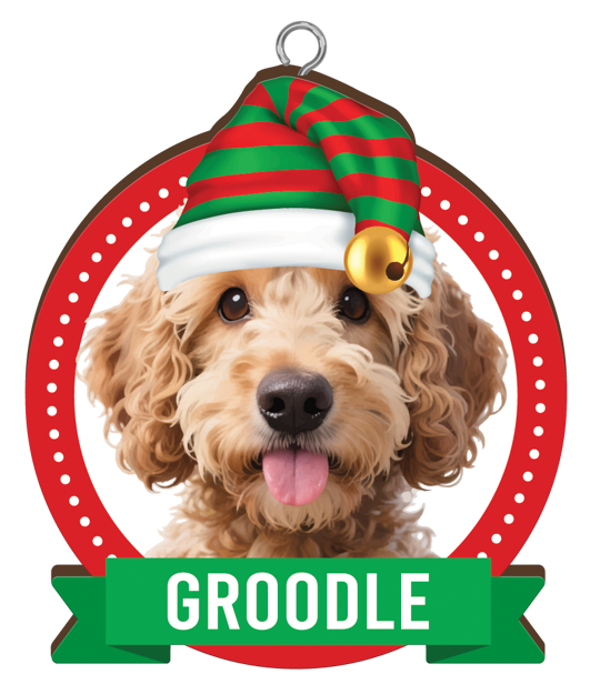 CHRISTMAS IS BETTER WITH A GROODLE CHRISTMAS ORNAMENTS