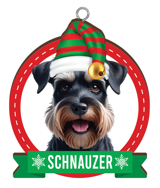 CHRISTMAS IS BETTER WITH A SCHNAZER CHRISTMAS ORNAMENTS