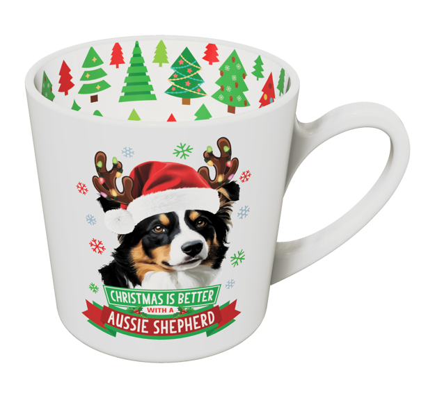 CHRISTMAS IS BETTER WITH A AUSSIE SHEPHERD CHRISTMAS MUG