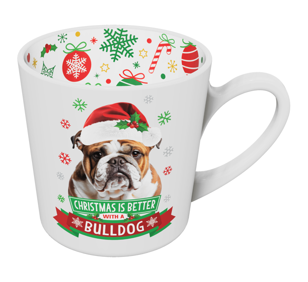 CHRISTMAS IS BETTER WITH A BULLDOG CHRISTMAS MUG